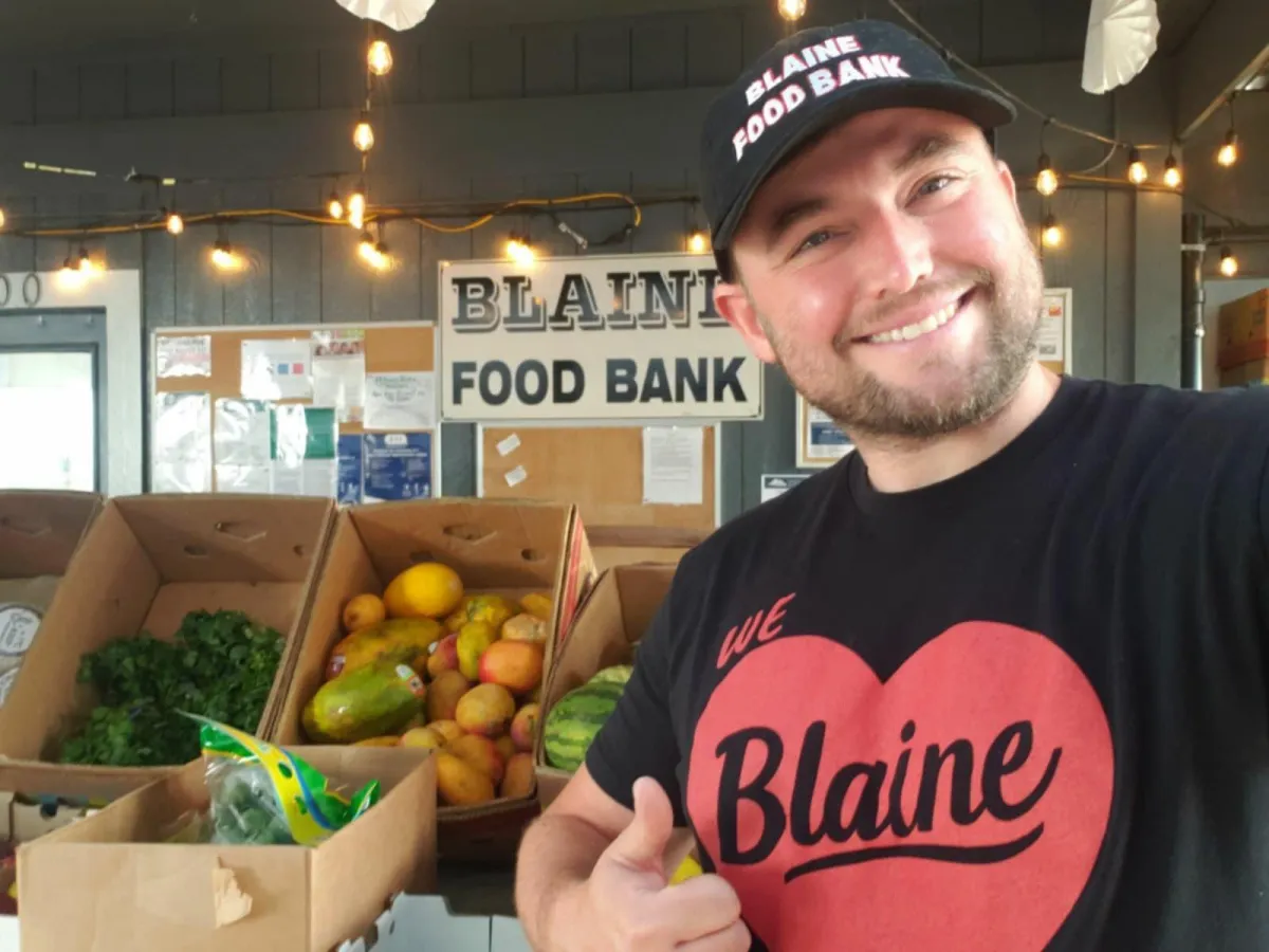 serving at the Blaine food bank!