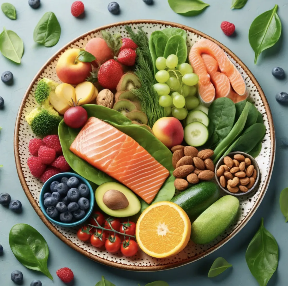 A plate of Healthy Food