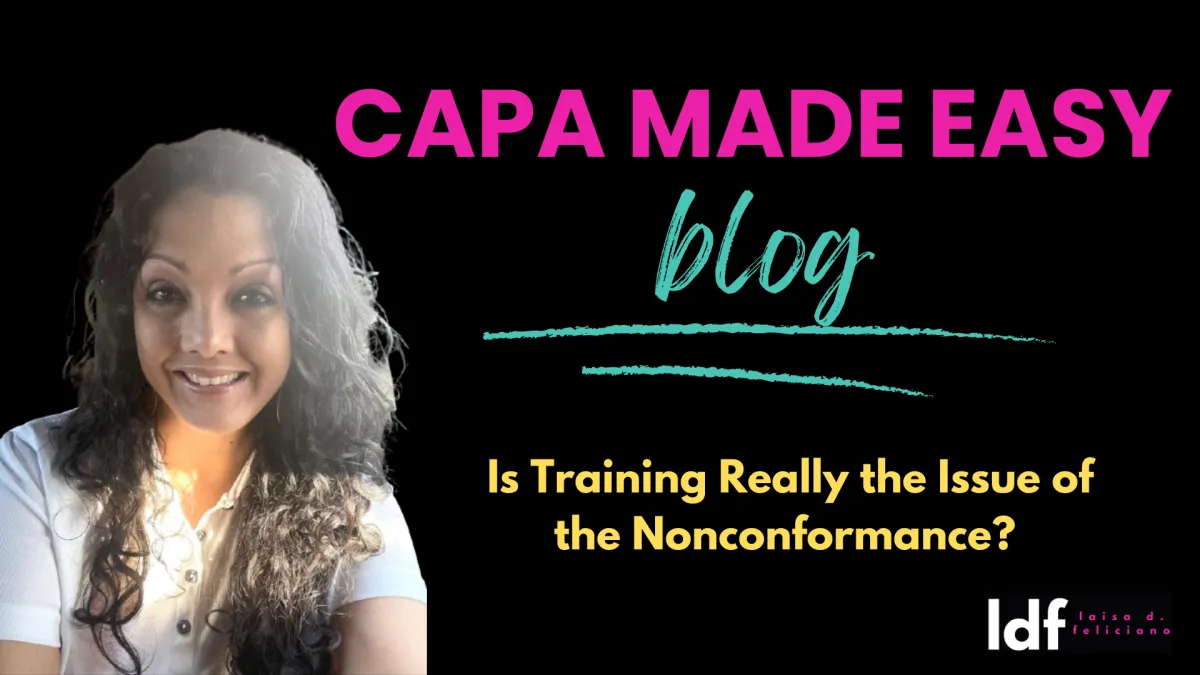 Is Training Really the Issue of the Nonconformance?