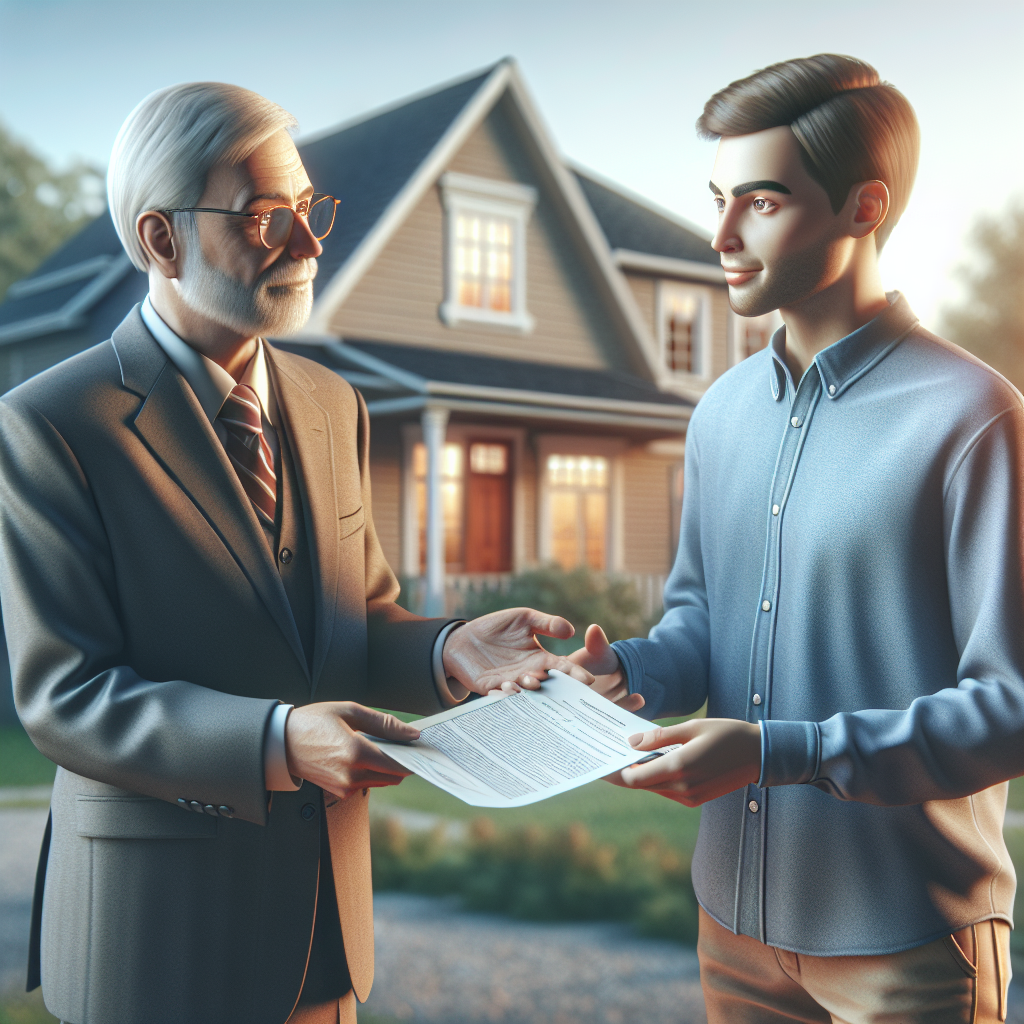 picture of 2 guys standing in front of a home