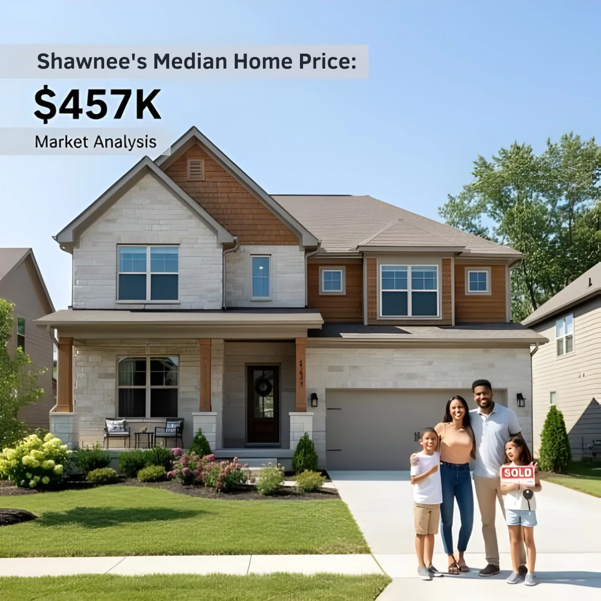 Shawnee, KS Homes for Sale: $457K Median Market Analysis & Family Value