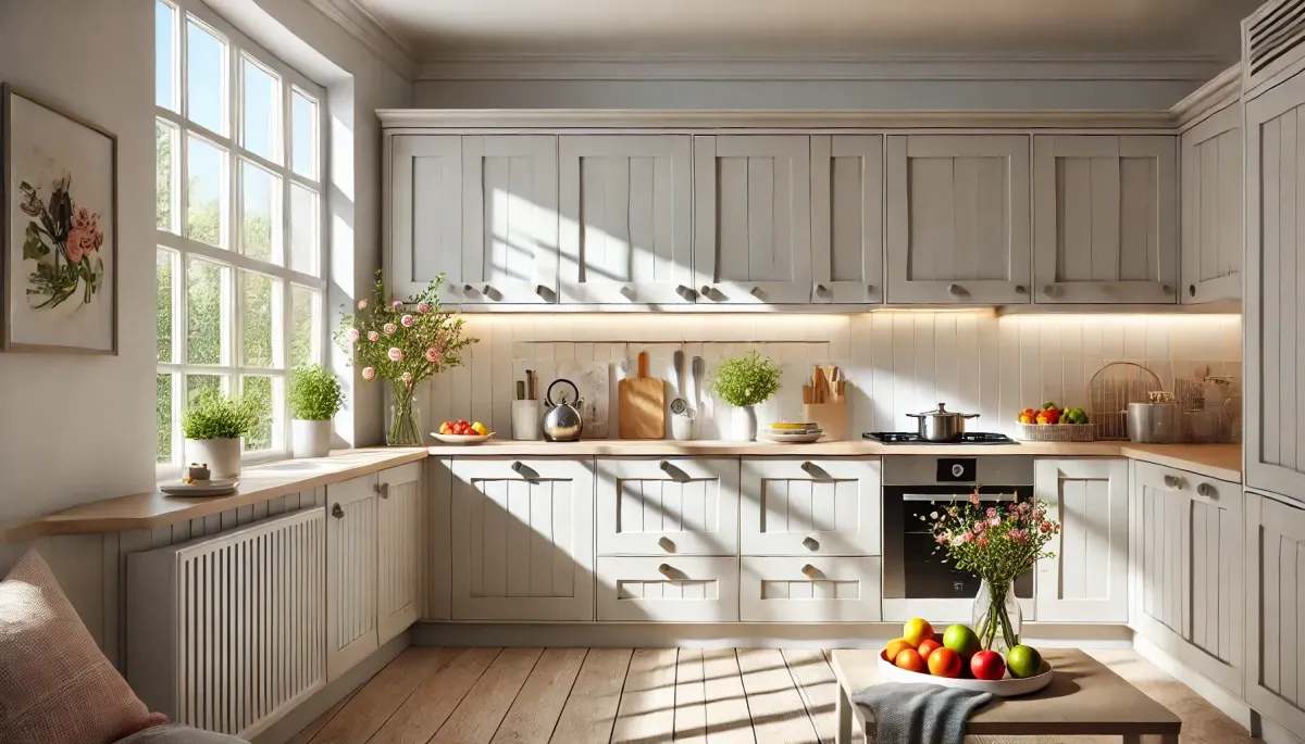 image showcasing a modern kitchen with minor updates for spring