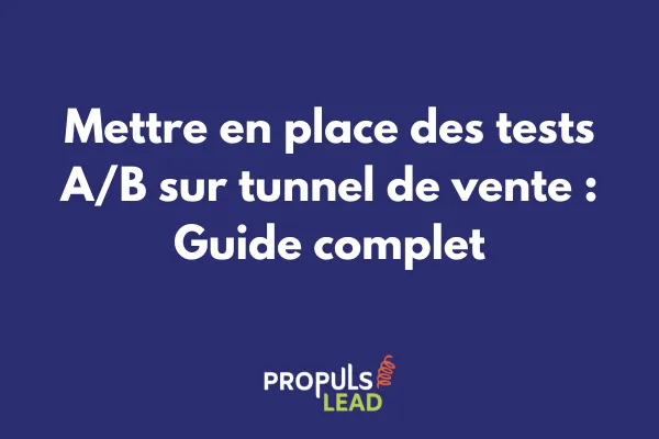 Interface de test A/B sur tunnel de vente montrant deux versions de landing page avec statistiques de conversion