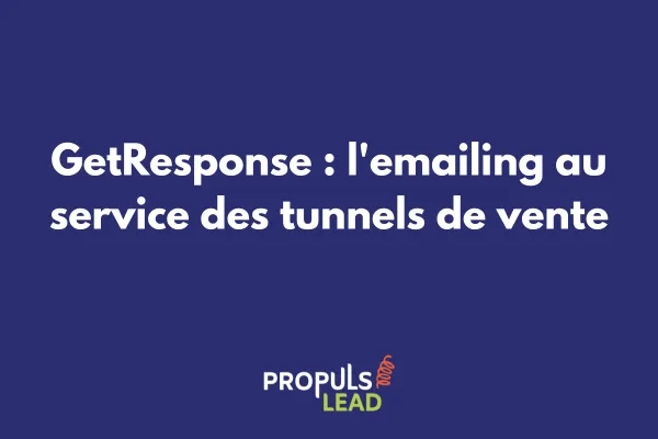 Interface GetResponse tunnel de vente email marketing automation
