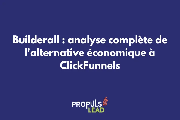 Interface de création de tunnel de vente Builderall avec éditeur drag-and-drop et outils marketing intégrés