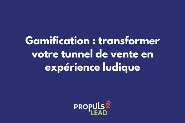 Interface de tunnel de vente gamifié avec barres de progression, badges et système de points