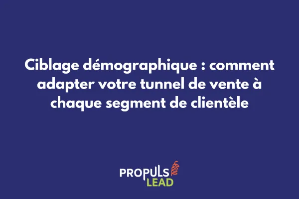 Tableau de bord analytique montrant la segmentation démographique d'un tunnel de vente avec différents segments d'audience