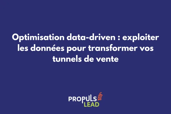 Dashboard analytique montrant les métriques clés d'un tunnel de vente optimisé par les données
