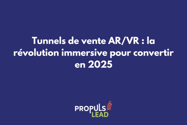 Tunnel de vente immersif avec technologie AR/VR montrant un parcours client en 3D