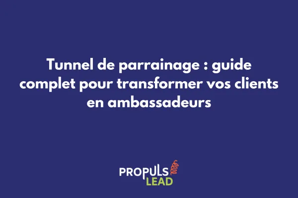 Schéma d'un tunnel de parrainage automatisé montrant le parcours du parrain et du filleul
