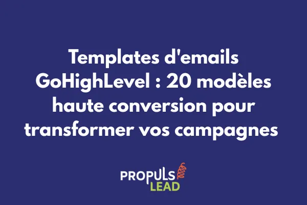 Interface de création d'email template dans GoHighLevel avec prévisualisation mobile et desktop