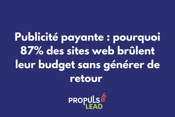 Graphique montrant le ROI négatif des publicités sur site web versus ROI positif sur tunnel de vente