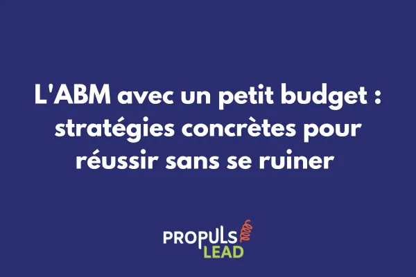 Guide visuel ABM pour petit budget avec tactiques et outils accessibles aux PME 