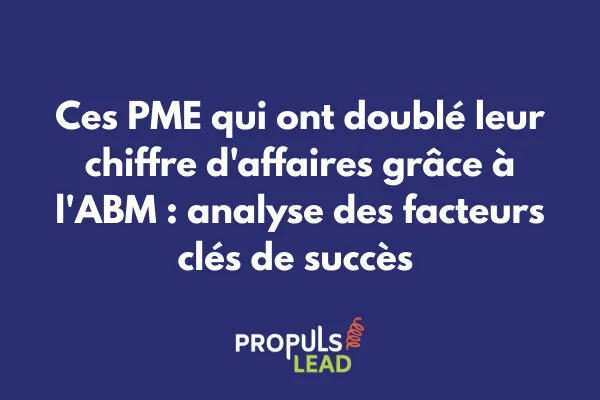 Graphique de croissance illustrant les résultats exceptionnels de PME ayant adopté l'ABM 