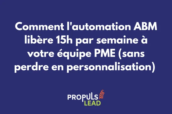 Workflow automation ABM pour PME avec gains de temps et taux de personnalisation 