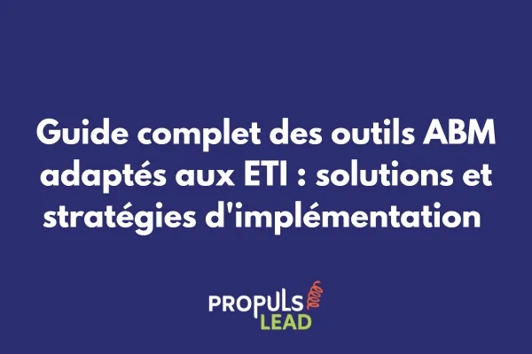 Interface dashboard d'outils ABM avec métriques de performance pour ETI 