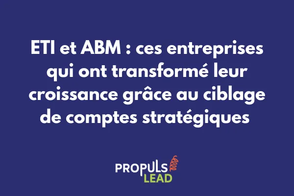 Graphique montrant la croissance d'une ETI après adoption de l'ABM avec indicateurs de performance 