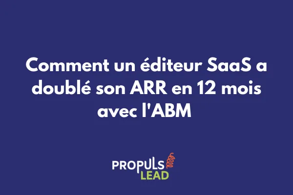 Dashboard SaaS affichant les métriques de croissance ARR suite à la stratégie ABM avec courbe exponentielle 