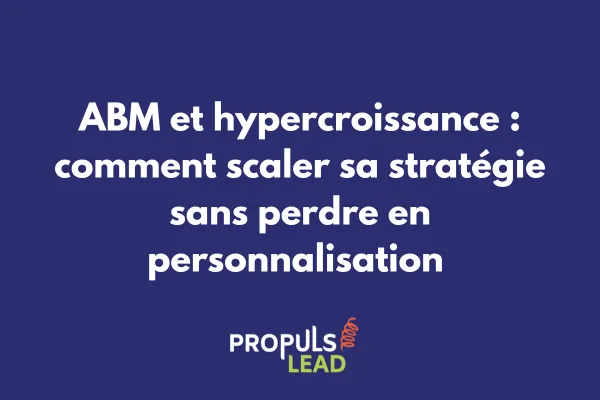Dashboard de croissance ABM montrant l'évolution exponentielle des comptes cibles et du pipeline 