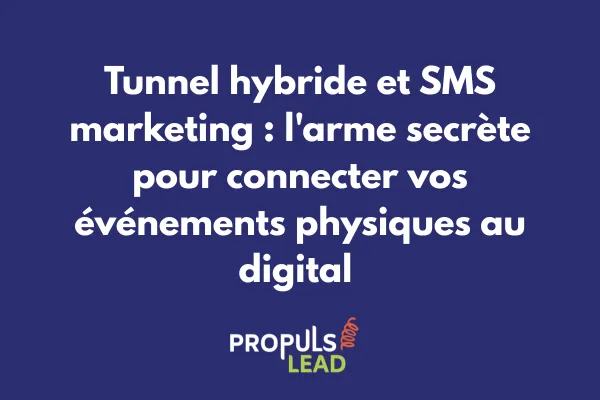 Tunnel de vente hybride avec SMS marketing connectant événements physiques et parcours digital
