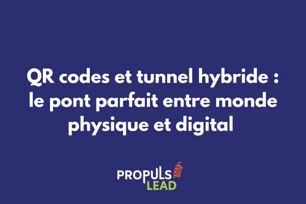 Illustration d'un QR code connectant un support physique à un tunnel de vente digital sur smartphone