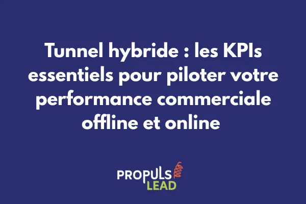 Dashboard KPIs pour tunnel de vente hybride avec métriques offline et online 