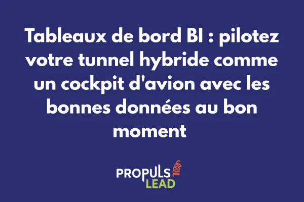 Dashboard BI affichant les métriques clés d'un tunnel de vente hybride avec visualisations temps réel des performances offline et online 