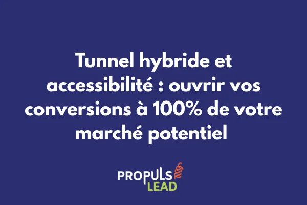 Interface de tunnel de vente hybride respectant les normes d'accessibilité WCAG pour inclusion totale