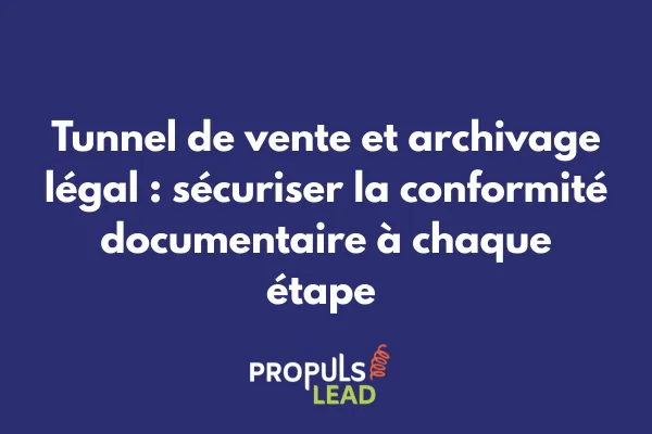 Système d'archivage électronique légal intégré dans un tunnel de vente digital avec coffre-fort numérique et horodatage certifié