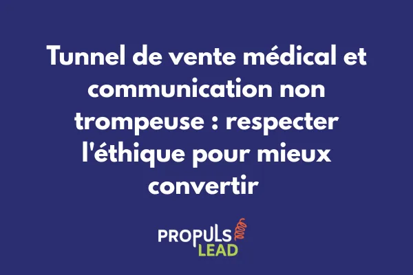 Interface de tunnel de vente médical avec mentions légales visibles, témoignages authentifiés et informations médicales vérifiées respectant la déontologie