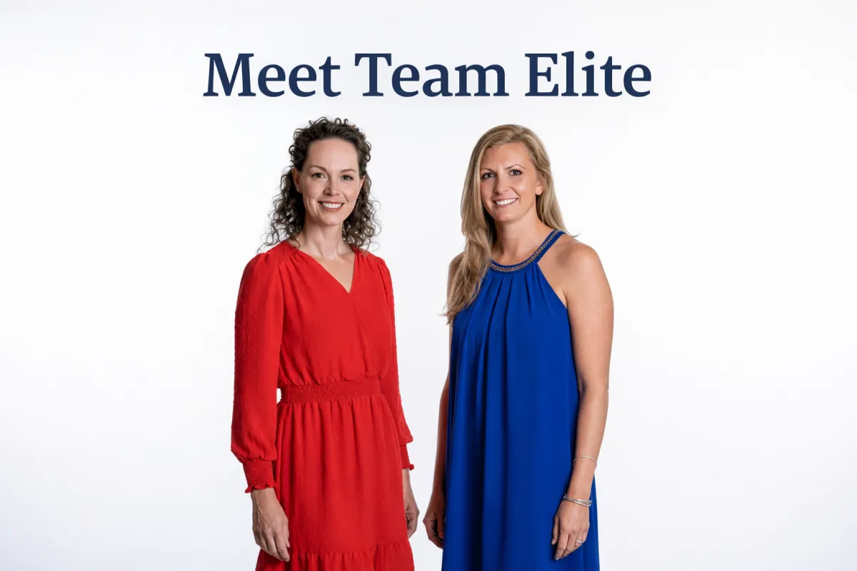 Julia Corkey and Vickie Schoenfeld, Team Elite Realtors