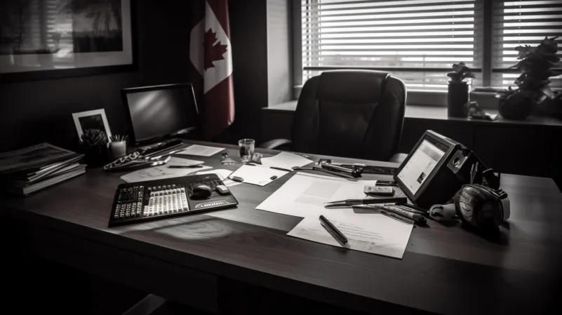 Mortgage Interest Tax Deductions in Canada Black and White Desk Office Canadian