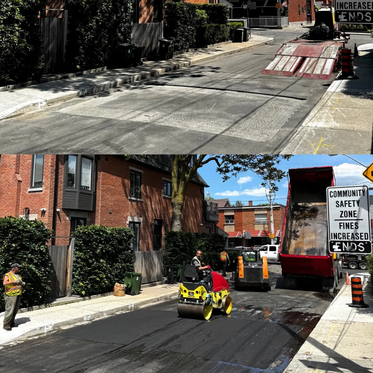 Asphalt Speed Hump Installation in Toronto | Pavemar Paving