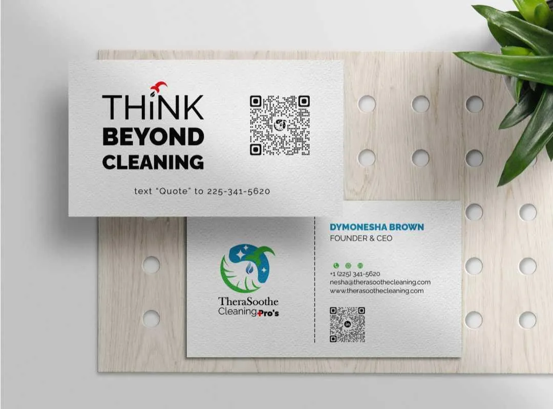 business cards of cleaning business