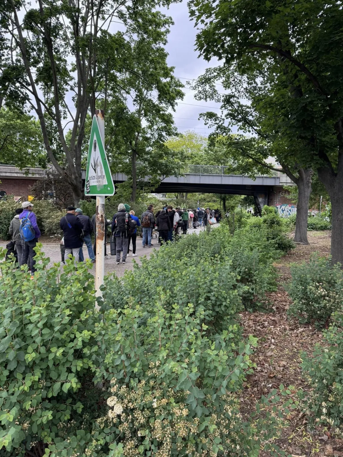 Queue for homeless food services in Berlin