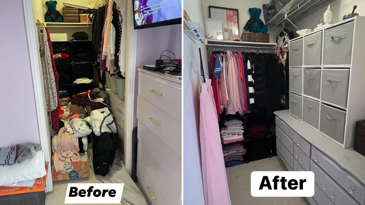 🌸 Before & After: Bedroom Closet Transformation 🌸
