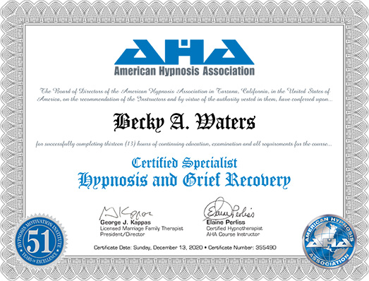 Hypnosis and Grief Recovery
