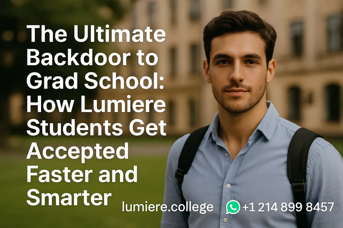 The Ultimate Backdoor to Grad School: How Lumiere Students Get Accepted Faster and Smarter