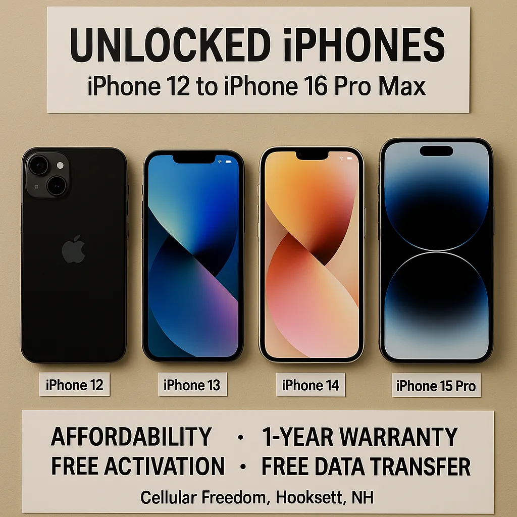 unlocked iphones nh