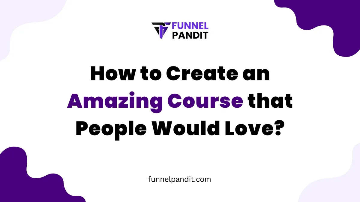 how to create a course