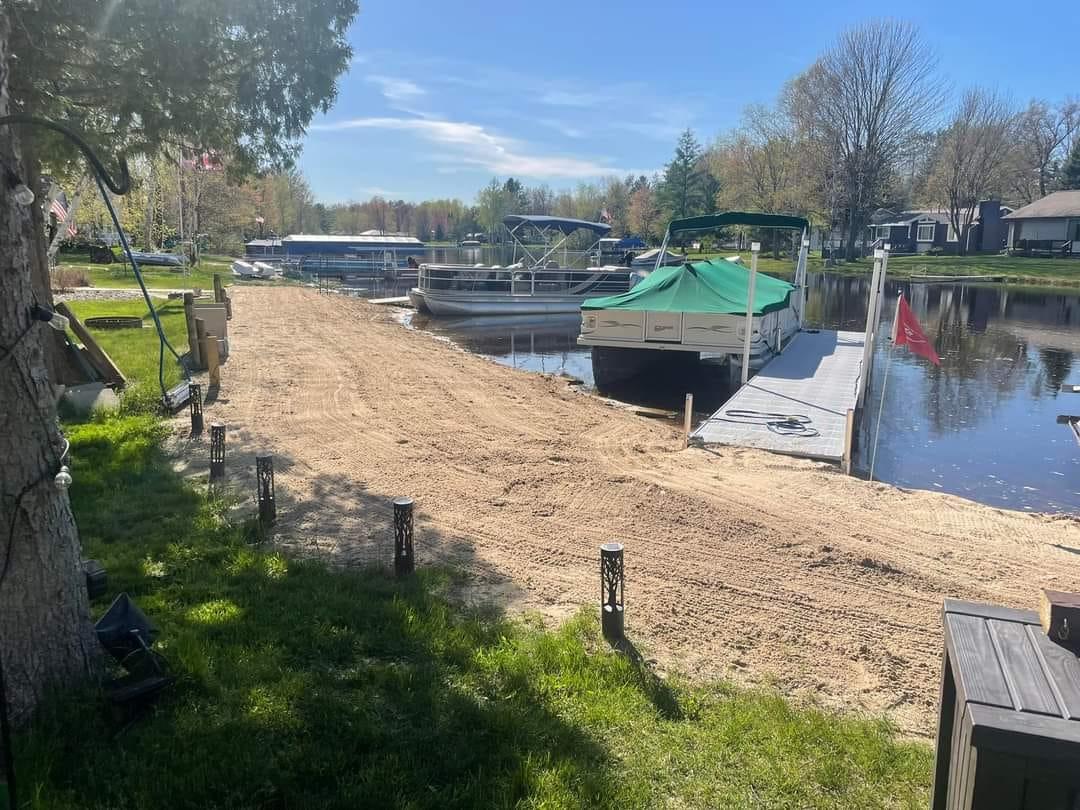 Landworks in the process of restoring a client's beach