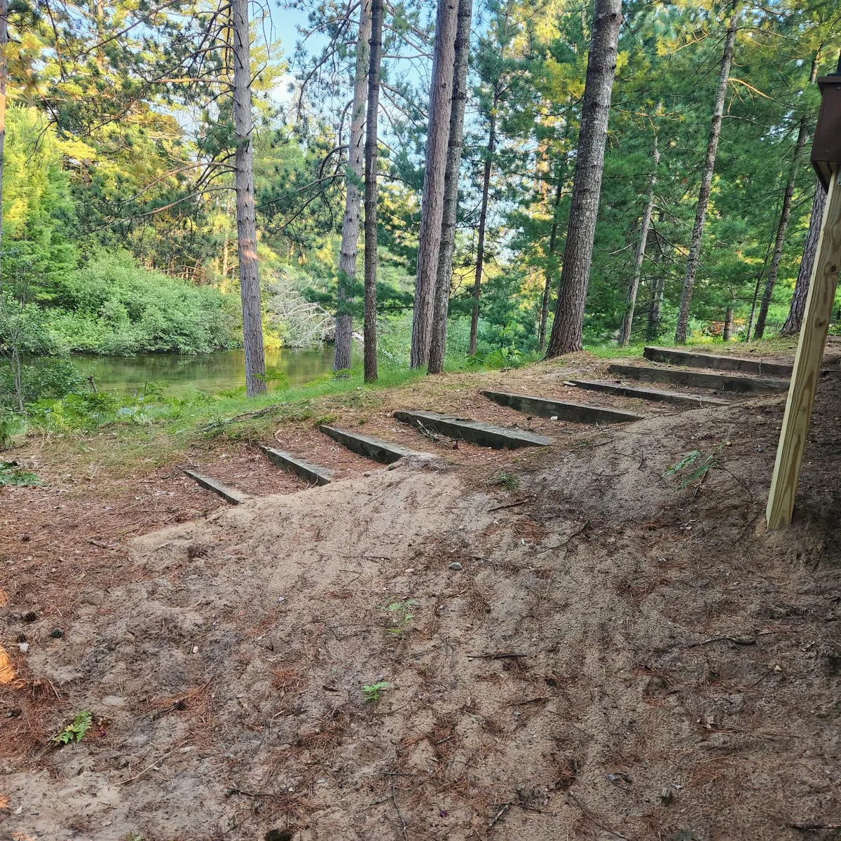 Cabin stairs before they are restored