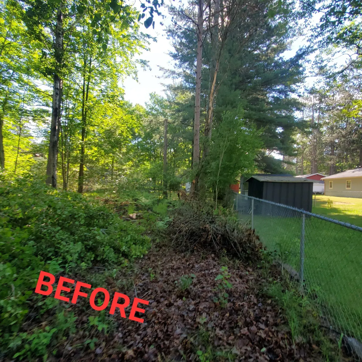 Before a landscaping project began with Landworks