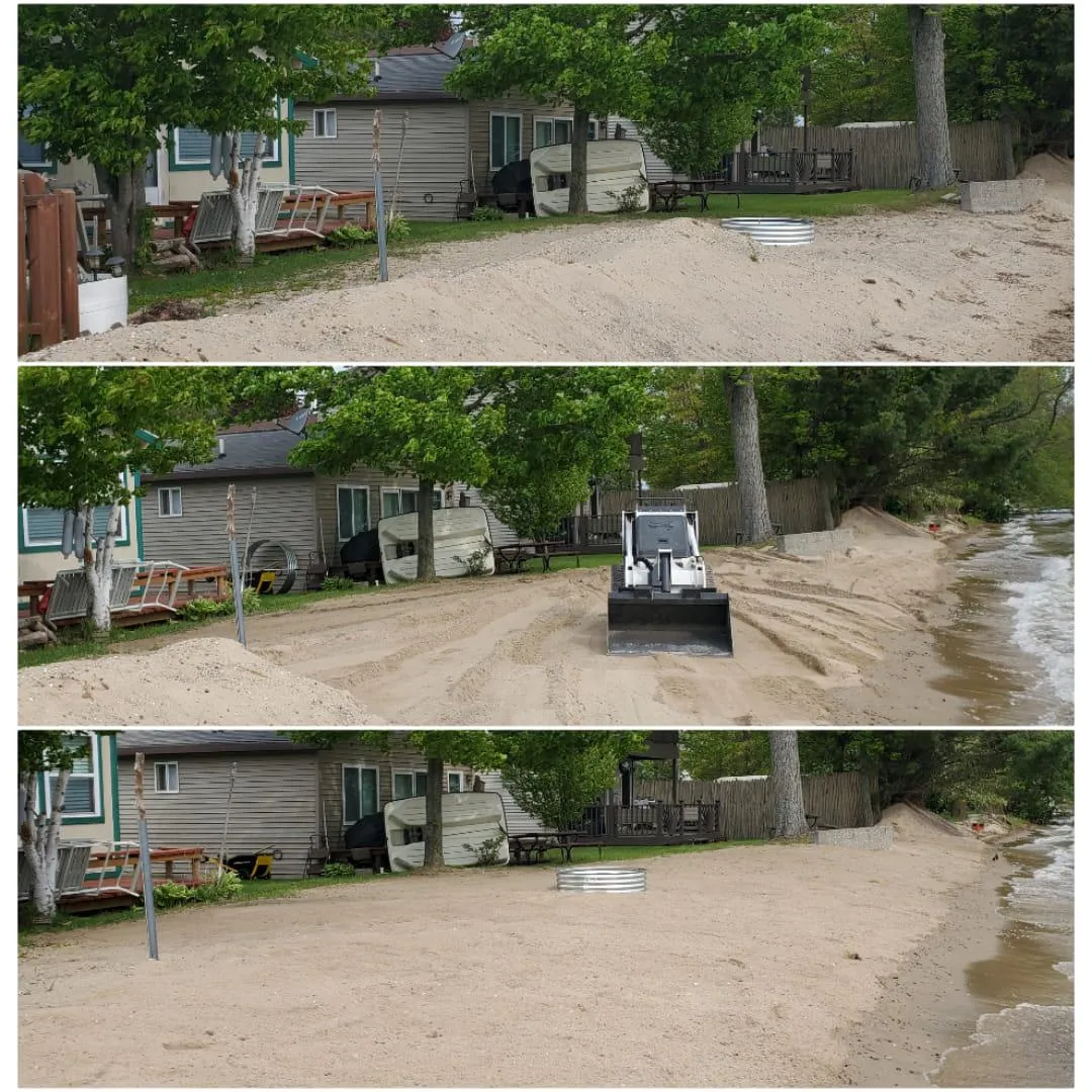 The three stage process of Landworks restoring the beach