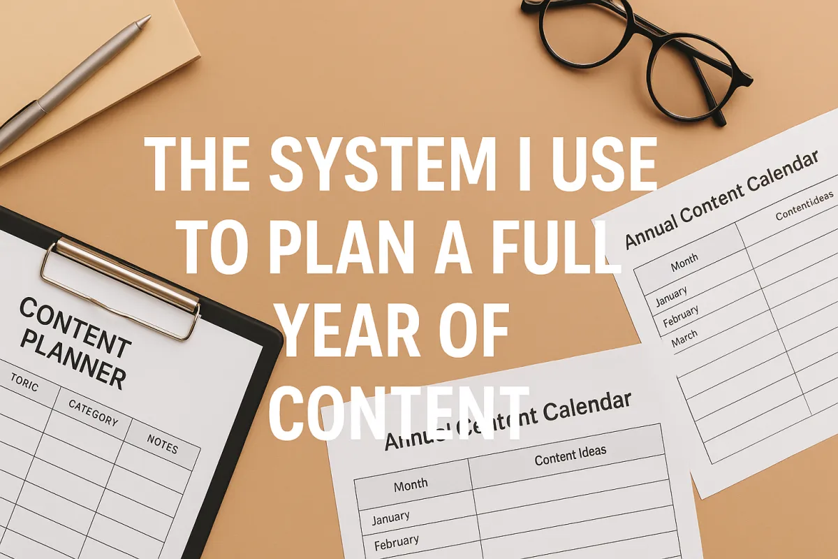 The System I Use to Plan a Full Year of Content