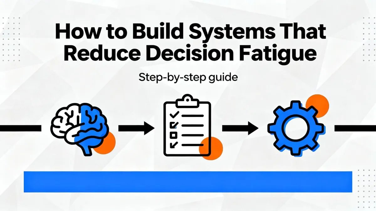 How to Build Systems That Reduce Decision Fatigue