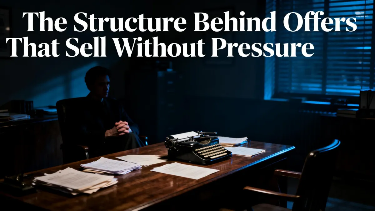 The Structure Behind Offers That Sell Without Pressure