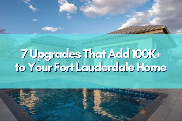 Beautiful Fort Lauderdale backyard with a saltwater pool and lush landscaping, showcasing top home upgrade ideas.  