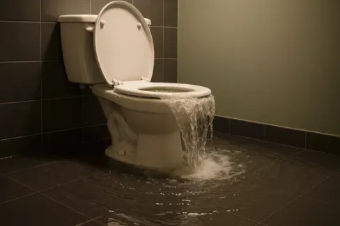 water backing up on home floor