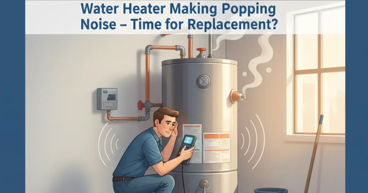 Water heater making popping noise in Bakersfield garage